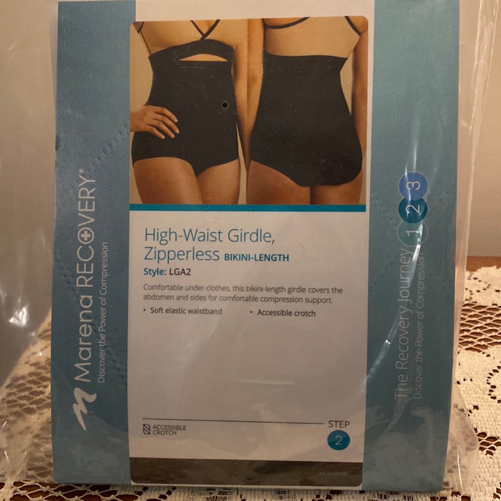 Marena Recovery High Waist Girdle Zipperless XL Black